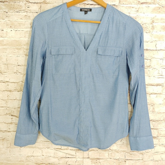 Express Tops - EXPRESS POLKA DOT PULLOVER TOP SZ S(851)